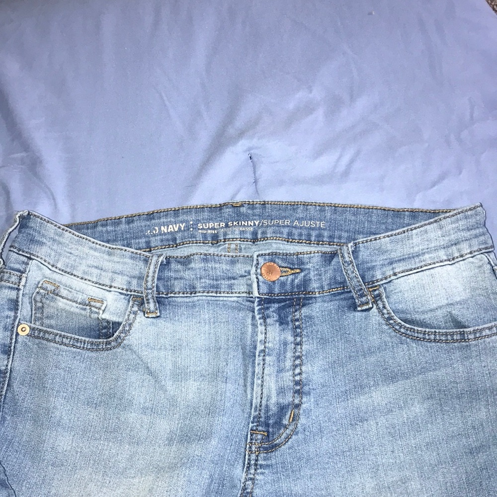 Old Navy super skinny mid-rise jeans